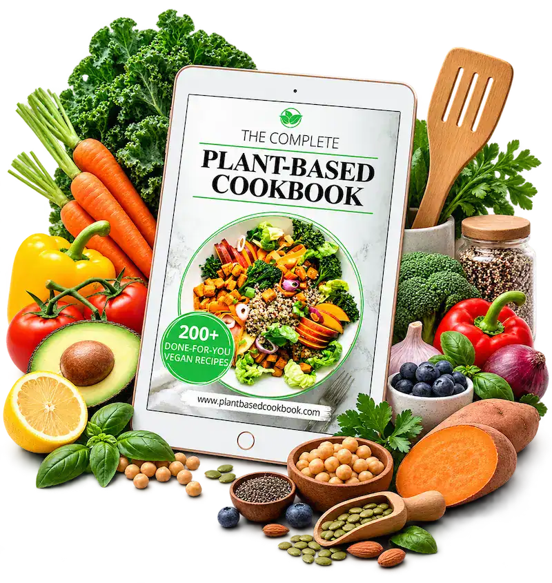 The Complete Plant-Based Cookbook digital cookbook featuring quick plant-based recipes made with everyday ingredients